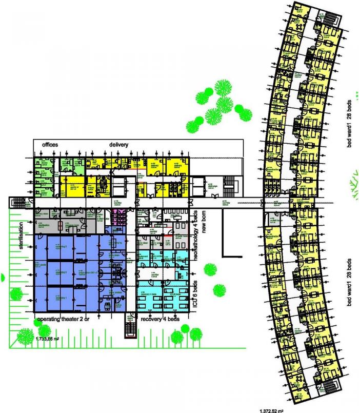 Grundriss Krankenhaus Bosnien